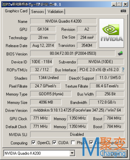 中端新贵 Quadro K4200专业级显卡评测
